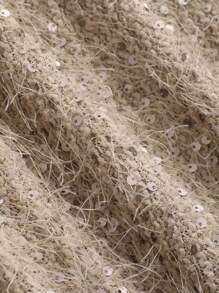 DAZY 女士闪亮舞会裙 - 卡其色 - 查看 7