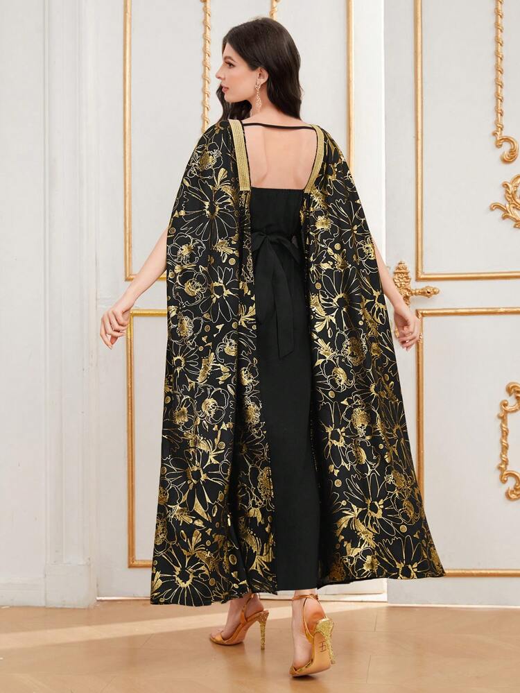 Ladies' Glamorous And Elegant Dress Kaftan Jalabiya Dress