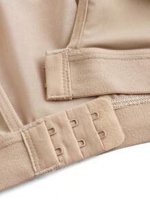 SHAPORA Women's Sheer Mesh Contrast Shapewear Top - Khaki - View 8