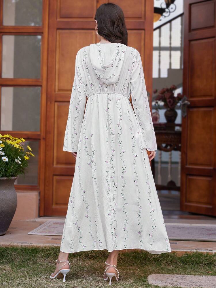 Hooded Long Arabic Maxi Dress