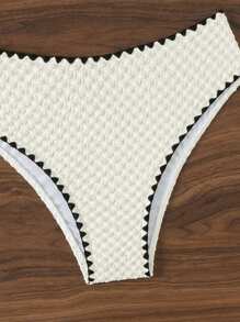 SHEIN Swim Summer Beach Ladies' Textured Bikini Set Wedding