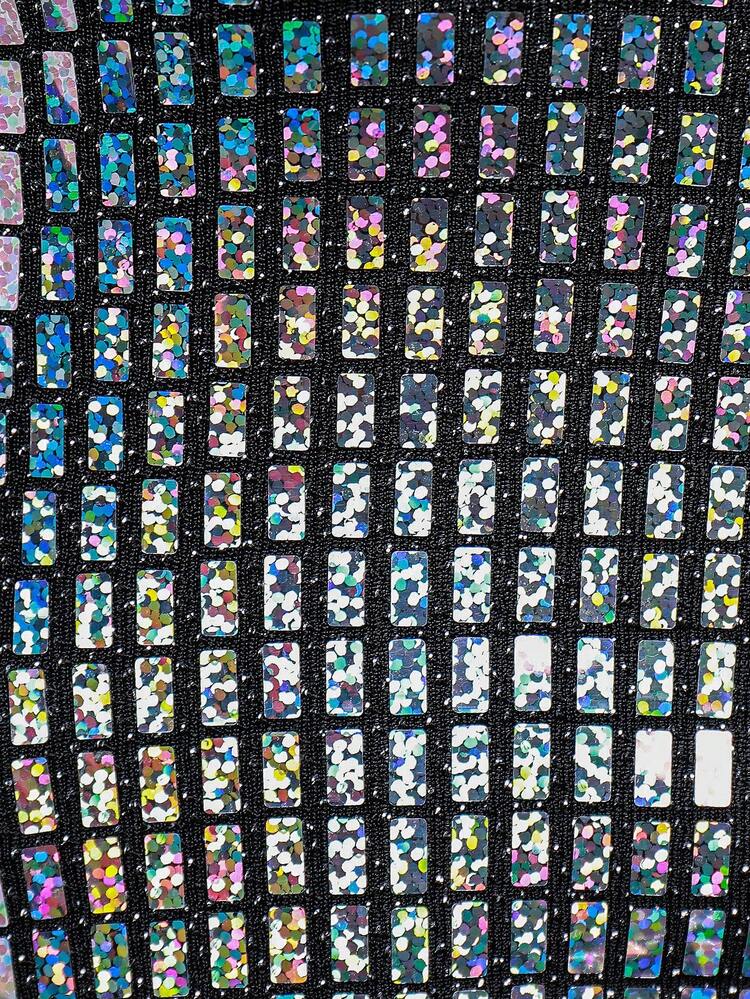 Fuzzy Trim Hem Metallic Tube Dress