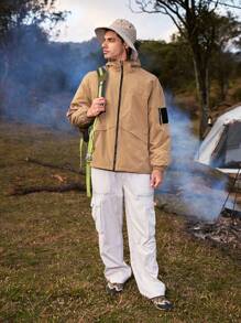 Gym Rark Chaqueta deportiva con capucha y cremallera acolchada para hombre - Caqui - Ver 6