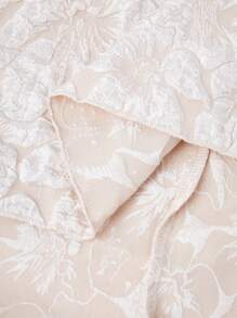 SHEIN Unity Twist Detail Cut Out Jacquard Strapless Dress - Apricot - View 6
