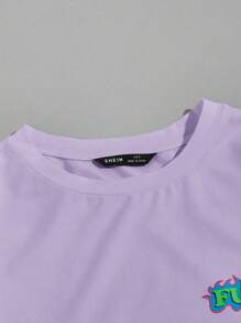 NEON BLANC 针织印花圆领长袖T恤，夏季，街头潮流