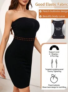 Women's Strapless Shapewear Dress For Tummy Control And Butt Lifting