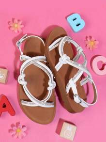 Mini mi Trẻ em Trắng Dép phẳng - trắng - Xem 2