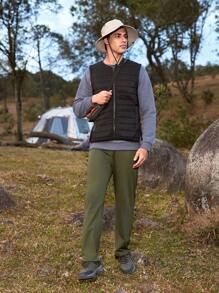 SHEIN In My Nature Men's Solid Color Outdoor Pants With Pockets