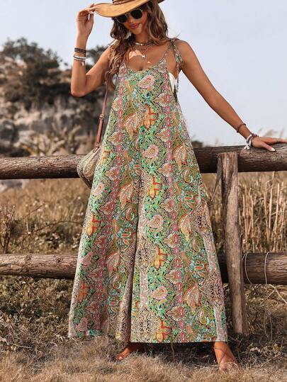 Breezaya Cami Colorful Printed Cami Jumpsuit