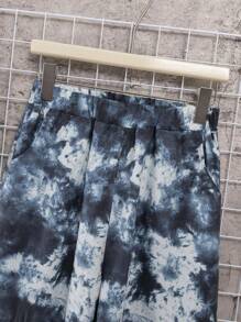 SHEIN Pantalones Estampados Para Adolescente Primavera/verano - Azul - Ver 4