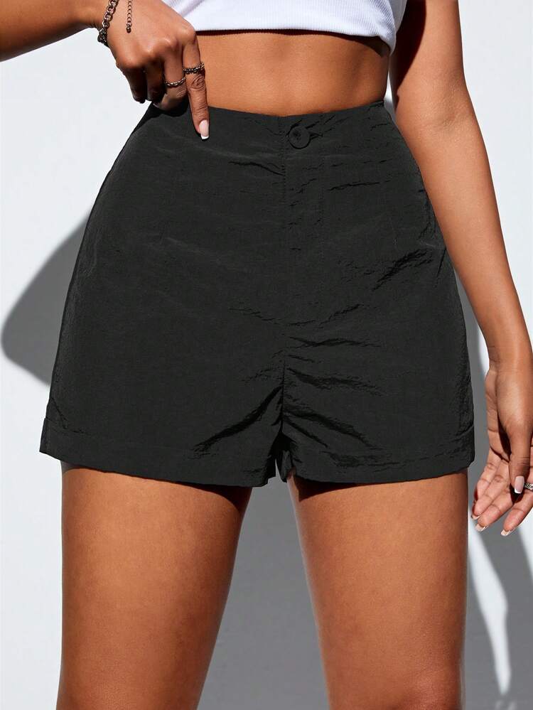 Solid Color Straight Shorts