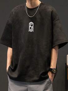 Men Letter Graphic Drop Shoulder Tee