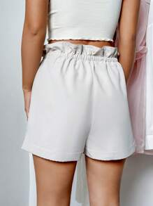 Lunelith SHEIN Lunessa Solid Color Front Button Shorts