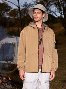 Gym Rark Chaqueta deportiva con capucha y cremallera acolchada para hombre - Caqui - Ver 4