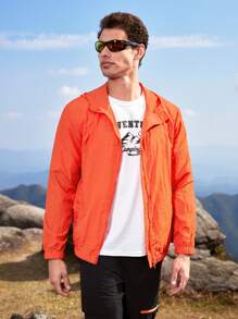 SHEIN In My Nature Veste d'extérieur pour homme avec poches à rabat, vêtements de randonnée
