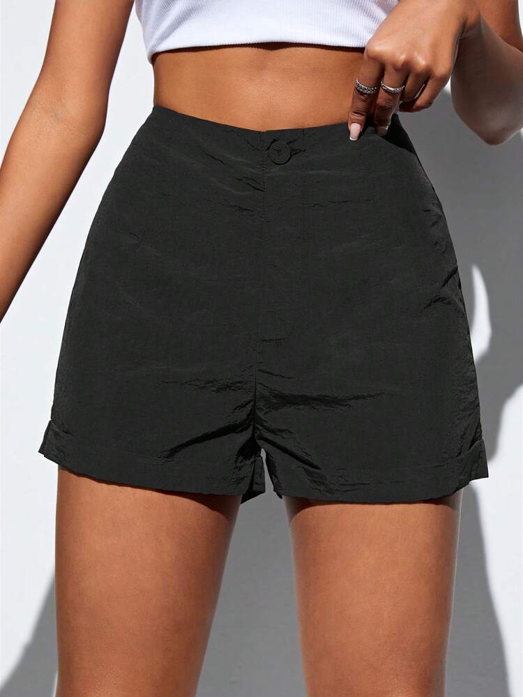 Solid Color Straight Shorts