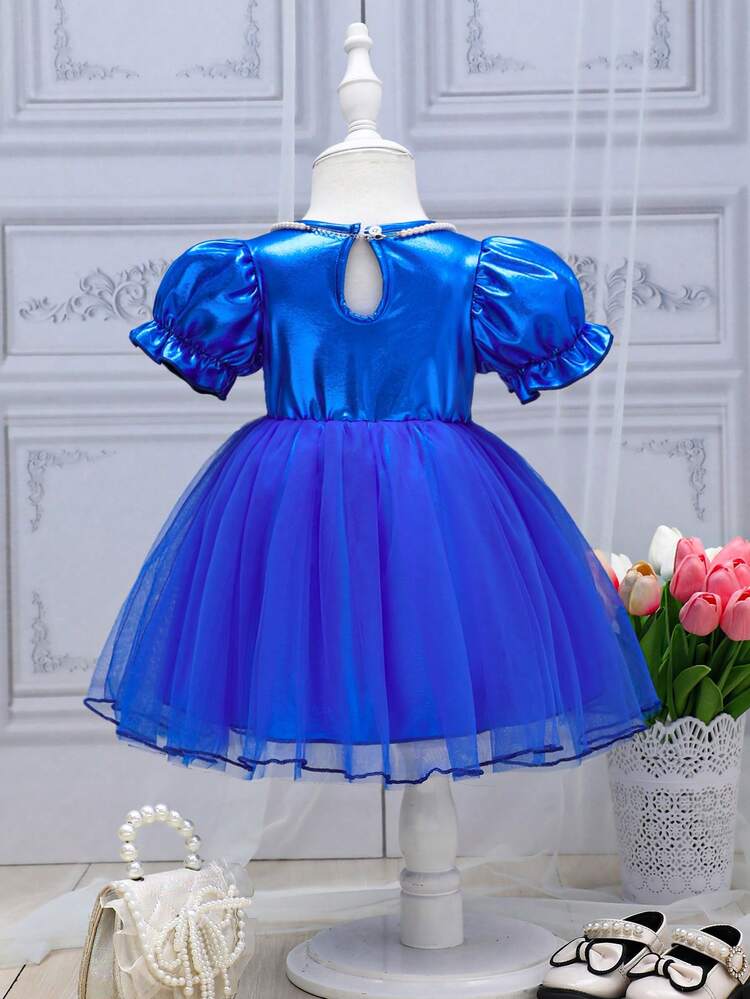 Fashionable And Casual Artistic Design Stage Style Dress For Baby Girls