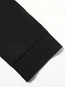 SHEIN Clasi Của phụ nữ Xù Hoa Sen Váy sơ mi - màu đen - Xem 5