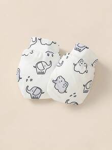 SHEIN Set de regalo para bebé recién nacido niño de un mes, incluye body sin mangas y pantalones largos con estampado de animales y bloques de color, diseño cómodo y suelto para primavera y verano - Multicolor - Ver 3