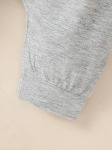 SHEIN Set de regalo para bebé recién nacido niño de un mes, incluye body sin mangas y pantalones largos con estampado de animales y bloques de color, diseño cómodo y suelto para primavera y verano - Multicolor - Ver 7