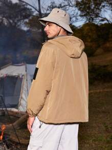 Gym Rark Chaqueta deportiva con capucha y cremallera acolchada para hombre - Caqui - Ver 2