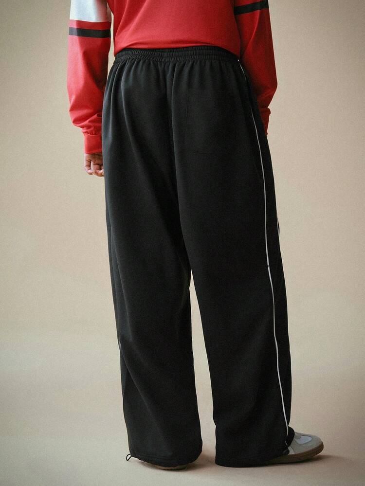 Men's Color Block Striped Knit Casual Pants