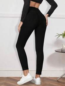 High Waist Skinny Cropped Pants