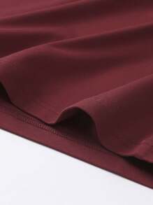 男士夏季短袖高尔夫 Polo 衫，带兔子骷髅印花，复古翻领，修身运动休闲衬衫，时尚户外休闲 Polo 衫 - 酒紅色 - 查看 8