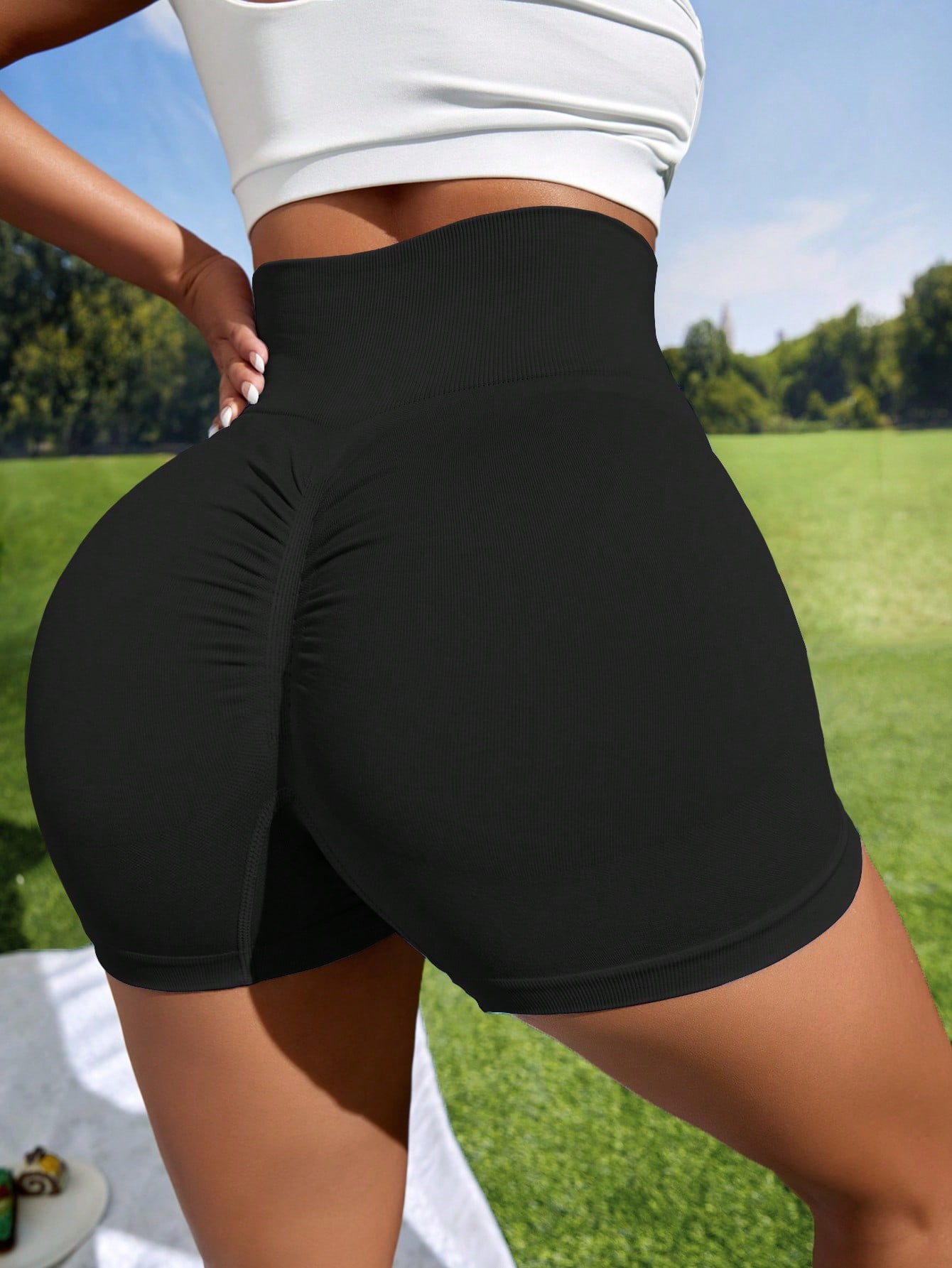 Seamless biker shorts