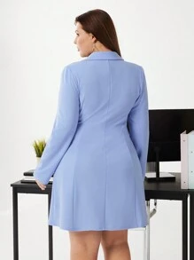 BizChic Robe Plissée Grandes Tailles Pour Femmes Avec Col De Veste