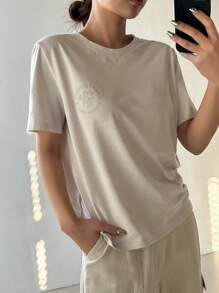 DAZY Women's Loose Fit Short Sleeve T-Shirt Summer