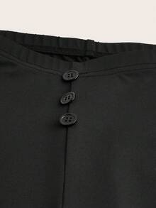 Mulvari Women's Checkered Elastic Skinny Leggings - Black - View 3