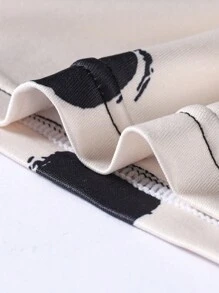 男士圓點印花緊身內褲 - 杏色 - 查看 4