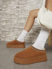 SHUZIA 女士溫暖家居拖鞋 - 駝色 - 查看 3