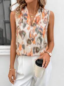 SHEIN Clasi Của phụ nữ Cổ chữ V Áo không tay - Nhiều màu - Xem 6