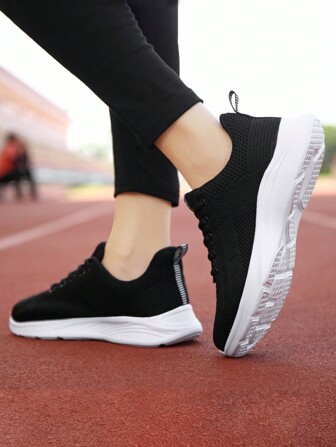 Sweet & Cute Minimalist Casual Sport Style Non-Slip Lightweight Breathable Versatile Low-Top Flat Sneakers For Teenagers, Suitable For All Seasons