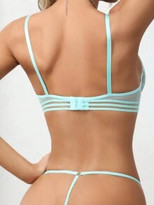 SHEIN 女性性感蕾絲內衣套裝 - 薄荷綠 - 查看 2