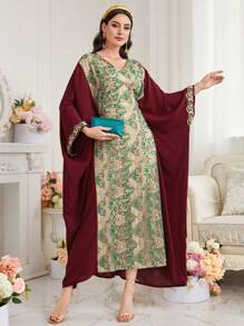 Al Najma 女式土耳其長款襯衫,植物刺繡款式 - 彩色 - 查看 7