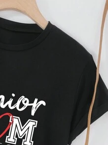 INAWLY Grote maten Vrouwen Hartprint Oversized T-shirts