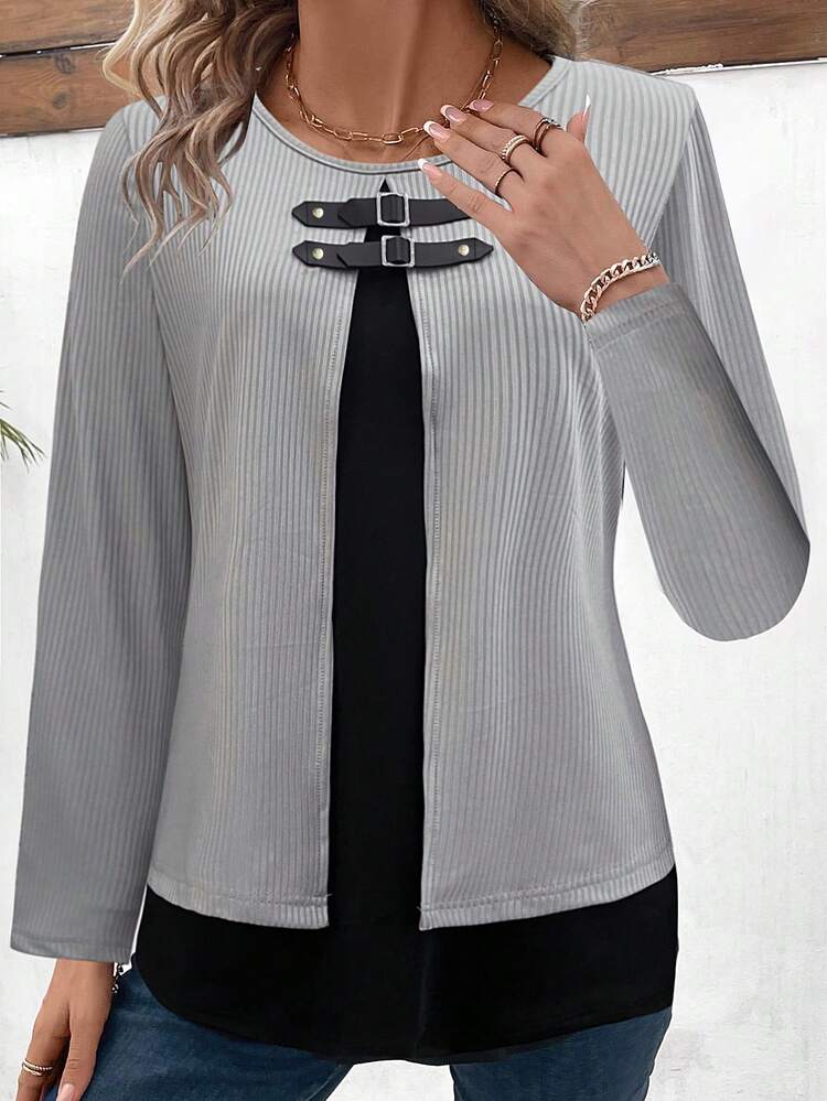 Women's 2 In 1 Long Sleeve T-Shirt Fall Cloth For Women