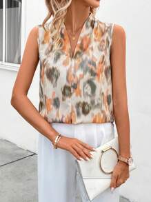 SHEIN Clasi Của phụ nữ Cổ chữ V Áo không tay - Nhiều màu - Xem 2