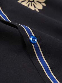 Manfinity LEGND Nam Baroque In Tay áo dài Áo sơ mi - màu đen - Xem 5