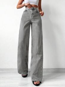 EURMUSE Straight Leg Jeans - Dark Wash - View 4