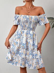 Breezaya Women's Floral Print Wrap Short Sleeve Dress - Multicolor - View 5