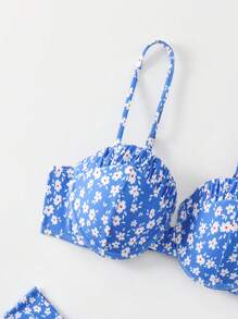 SHEIN Swim Ladies' Random Printed Bikini Set With Underwire, Beach Outfit Bathing Suit Summer - Multicolor - View 7