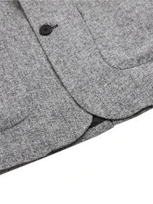 Manfinity Mode Men's Single Breasted Business Casual Blazer - Grey - View 3