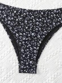 SHEIN Swim Women's Ditsy Floral Two Pieces Bikini Set, Bikini Set Swimwear Bathing Suit Beach Outfit Summer Vacation Summer Beach