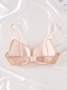 Ladies' Lace Underwire Bra With Underwire, Sold Separately, Suitable For Wedding Season - Pink - View 2