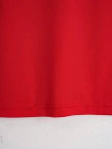 INAWLY Camiseta corta estampada con corazón, blusas gráficas para mujer - Rojo - Ver 5