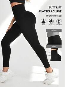 Powerista Quần Xà cạp thể thao - màu đen - Xem 4